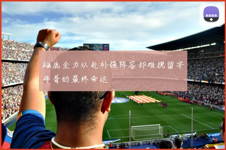 雄鹿全力以赴补强阵容却难挽留字母哥的最终命运